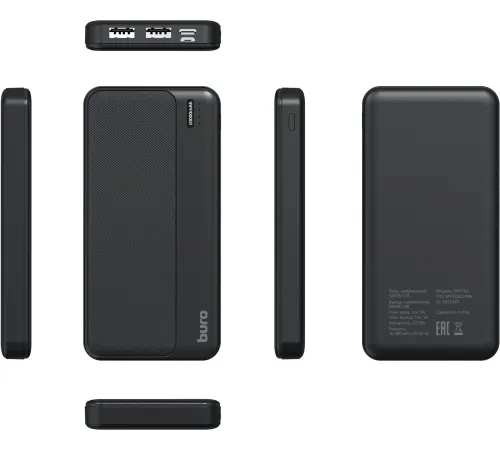 Мобильный аккумулятор Buro BPF10A 10000mAh QC3.0/PD3.0 22.5W 2.1A 2xUSB-A/USB-C черный (BPF10A22PBK) Мобильный аккумулятор Buro BPF10A 10000mAh QC3.0/PD3.0 22.5W 2.1A 2xUSB-A/USB-C черный (BPF10A22PBK)