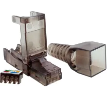 Коннектор Suprlan (10-0239-1) UTP кат.6A RJ45 прозрачный (упак.:1шт)