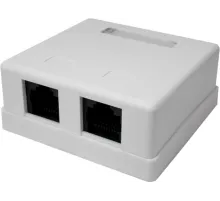 Розетка Suprlan 10-0309-1 наклад.RJ45 2 кат.5E UTP бел.
