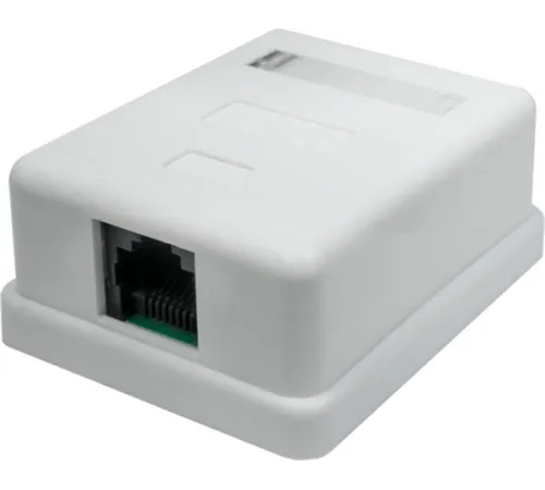 Розетка Suprlan 10-0307-1 наклад.RJ45 1 кат.5E UTP бел.