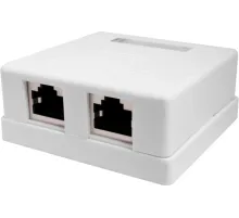 Розетка Suprlan 10-0308-1 наклад.RJ45 2 кат.5E FTP бел.