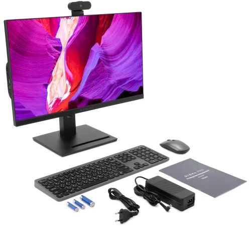 Моноблок Digma Pro Vision 23.8" Full HD i7 1255U (1.7) 16Gb SSD512Gb UHDG CR Windows 11 Pro Eth WiFi BT 90W клавиатура мышь Cam черный 1920x1080