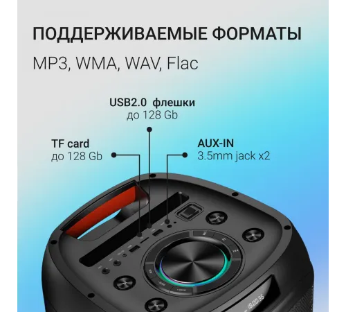 Минисистема Digma D-MC1722 черный 60Вт FM USB BT micro SD