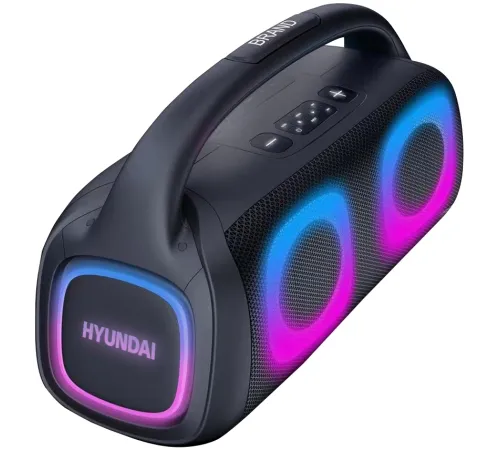 Колонка порт. Hyundai H-PS1027 черный 80W 2.0 BT 10м 3600mAh Колонка порт. Hyundai H-PS1027 черный 80W 2.0 BT 10м 3600mAh