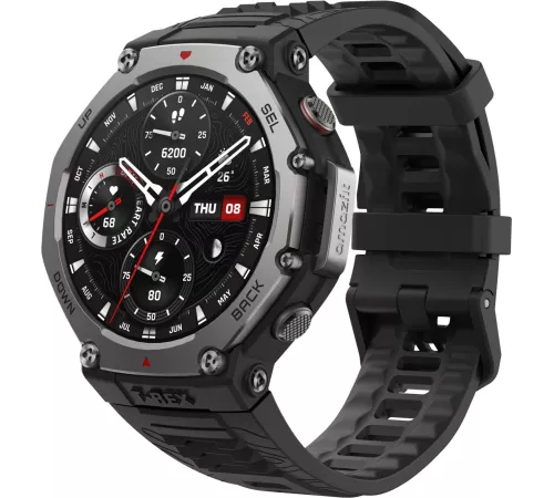 Смарт-часы Amazfit T-Rex 3 A2323 48.5мм 1.5" AMOLED корп.темно-серый рем.темно-серый разм.брасл.:145-210мм (1746721)
