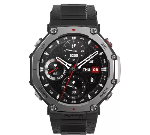 Смарт-часы Amazfit T-Rex 3 A2323 48.5мм 1.5" AMOLED корп.темно-серый рем.темно-серый разм.брасл.:145-210мм (1746721)