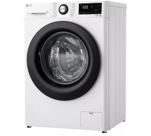 Стиральная машина LG F2V3PS6W класс: A загр.фронтальная макс.:8кг белый инвертер