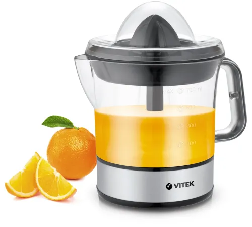 Соковыжималка цитрусовая Vitek VT-3669 25Вт рез.сок.:700мл. стальной/черный Соковыжималка цитрусовая Vitek VT-3669 25Вт рез.сок.:700мл. стальной/черный