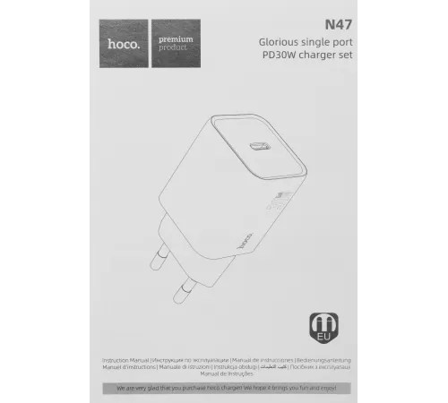 Сетевое зар./устр. Hoco N47 Glorious 30W 3A (PD) (PD30W 35370)