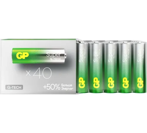 Батарея GP Super Alkaline 15AA21-2CRSWC40 AA (40шт)