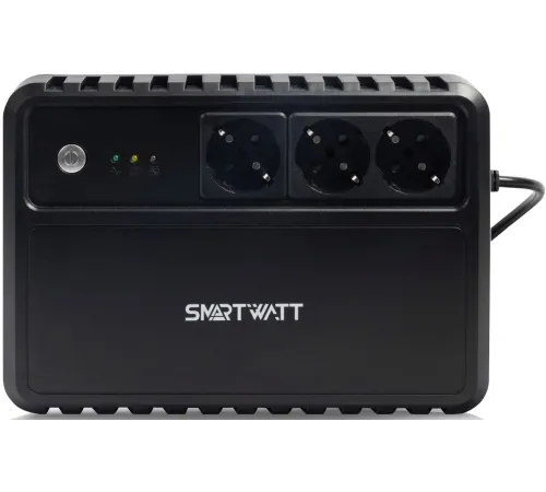 ИБП SMARTWATT UPS SAFE 1000 Line-interactive 1000VA/600W Brick (Euro x3, LED, 255x175x93(мм), 5,4 кг, гарантия 24мес. (И ИБП SMARTWATT UPS SAFE 1000 Line-interactive 1000VA/600W Brick (Euro x3, LED, 255x175x93(мм), 5,4 кг, гарантия 24мес. (И