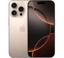 Смартфон Apple A3294 iPhone 16 Pro 128Gb бежевый титан моноблок 3G 4G 1Sim 6.3" 1206x2622 iOS 18 48Mpix 802.11 a/b/g/n/ac/ax/be NFC GPS Protect