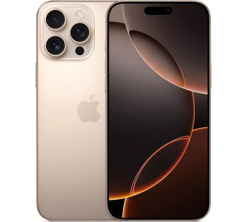 Смартфон Apple A3295 iPhone 16 Pro Max 256Gb бежевый титан моноблок 3G 4G 1Sim 6.9" 1320x2868 iOS 18 48Mpix 802.11 a/b/g/n/ac/ax/be NFC GPS Protect