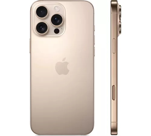 Смартфон Apple A3295 iPhone 16 Pro Max 256Gb бежевый титан моноблок 3G 4G 1Sim 6.9" 1320x2868 iOS 18 48Mpix 802.11 a/b/g/n/ac/ax/be NFC GPS Protect