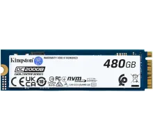 Твердотельный накопитель Kingston Enterprise SSD 480GB DC2000B M.2 2280 NVMe Gen4x4 R7000/W800MB/s  3D TLC MTBF 2М 530 000/32 000 IOPS 350,4TBW (Data Center) 3 years (SEDC2000BM8/480G)