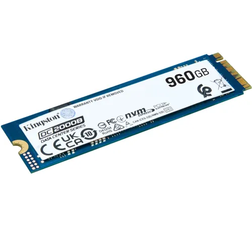 Твердотельный накопитель Kingston Enterprise SSD 960GB DC2000B M.2 2280 NVMe Gen4x4 R7000/W1300MB/s  3D TLC MTBF 2М 540 000/47 000 IOPS 700,8TBW (Data Center) 3 years (SEDC2000BM8/960G)