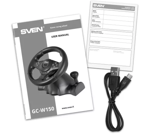 Руль Sven GC-W150 16кноп. (с педалями) черный