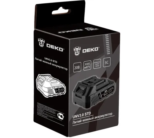 Батарея аккумуляторная Deko UNV3.0 STD 20В 3.0Ач (063-4493) Батарея аккумуляторная Deko UNV3.0 STD 20В 3.0Ач (063-4493)