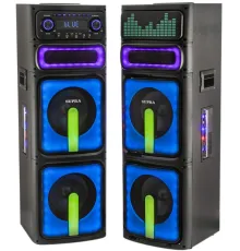 Минисистема Supra SMB-2050 черный 180Вт FM USB BT SD (в комплекте: активн.+пассив.колонки)