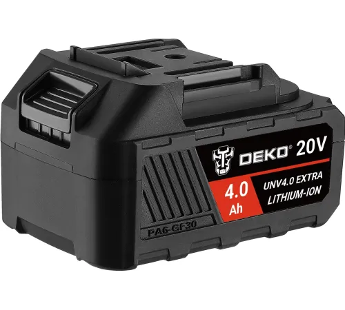 Батарея аккумуляторная Deko UNV4.0 EXTRA 20В 4.0Ач Li-Ion (063-4496) Батарея аккумуляторная Deko UNV4.0 EXTRA 20В 4.0Ач Li-Ion (063-4496)