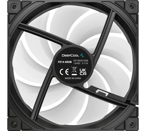 Вентилятор Deepcool FD14 ARGB 140x140x25mm черный 4-pin 25.6dB 209gr Ret (R-FD14-BKAPN1-G)