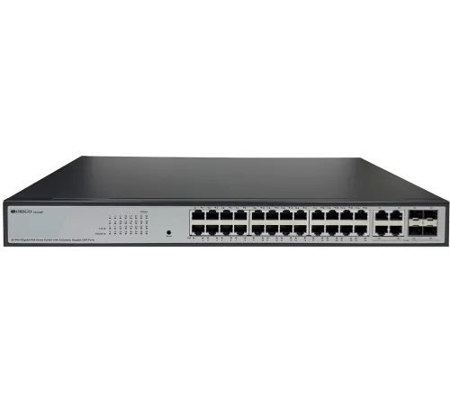 ORIGO OS2328P/360W/A1A Настраиваемый L2 PoE-коммутатор 24x1000Base-T PoE+, 4xCombo 1000Base-T/SFP, PoE-бюджет 360 Вт