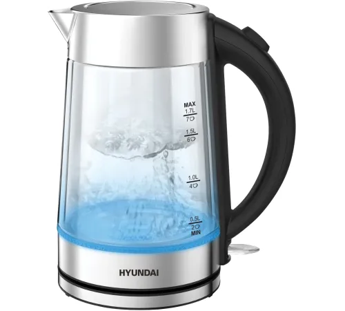 Чайник электрический Hyundai HYK-G7405 1.7л. 2200Вт черный/серебристый корпус: стекло Чайник электрический Hyundai HYK-G7405 1.7л. 2200Вт черный/серебристый корпус: стекло