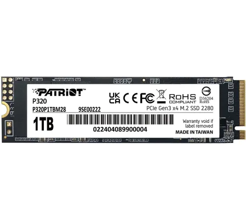 Накопитель SSD Patriot PCIe 3.0 x4 1TB P320P1TBM28 P320 M.2 2280