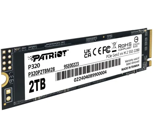 Накопитель SSD Patriot PCIe 3.0 x4 2TB P320P2TBM28 P320 M.2 2280