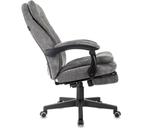 Кресло руководителя Бюрократ T-9950MSG-F Fabric серый Light-19 крестов. пластик подст.для ног