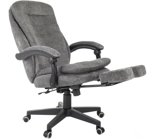 Кресло руководителя Бюрократ T-9950MSG-F Fabric серый Light-19 крестов. пластик подст.для ног