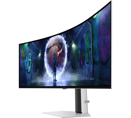 Монитор Samsung 49" S49DG932SIXCI серебристый OLED LED 32:9 HDMI M/M TV матовая HAS 1000:1 250cd 178гр/178гр 5120x1440 240Hz DP 2K USB 8.8кг