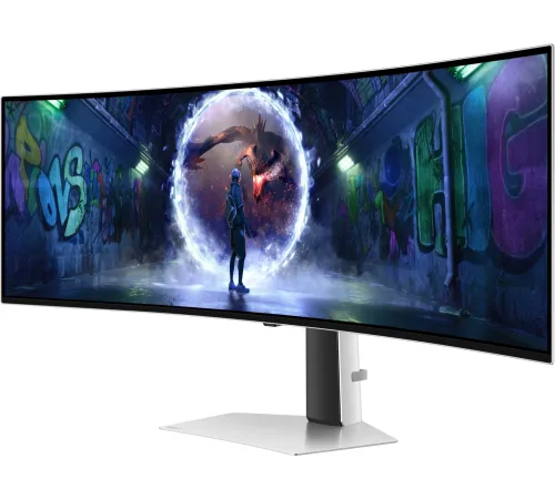 Монитор Samsung 49" S49DG932SIXCI серебристый OLED LED 32:9 HDMI M/M TV матовая HAS 1000:1 250cd 178гр/178гр 5120x1440 240Hz DP 2K USB 8.8кг