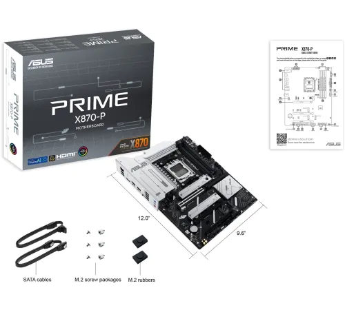 Материнская плата Asus PRIME X870-P SocketAM5 AMD X870 4xDDR5 ATX AC`97 8ch(7.1) 2.5Gg RAID+HDMI