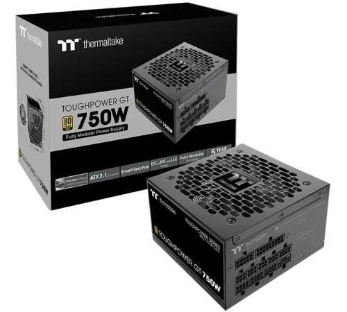 Блок питания Thermaltake ATX 750W Toughpower GT Gen.5 80+ gold (20+4pin) APFC 140mm fan 9xSATA Cab Manag RTL