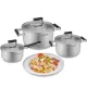 Кастрюля Rondell Bayoneta RDS-1808 5.1л. d=24см (с крышкой) стальной