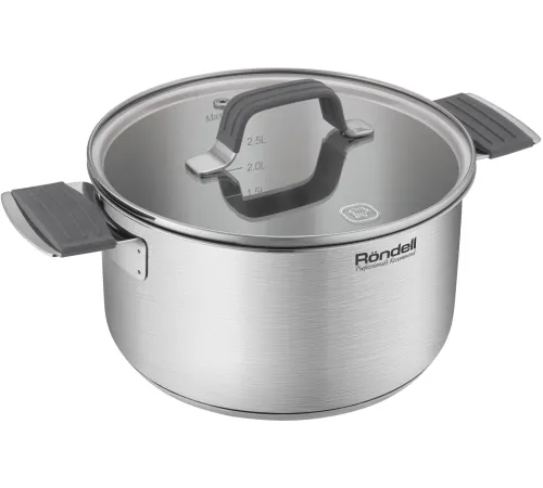 Кастрюля Rondell Normanne RDS-1813 3.1л. d=20см (с крышкой) стальной Кастрюля Rondell Normanne RDS-1813 3.1л. d=20см (с крышкой) стальной