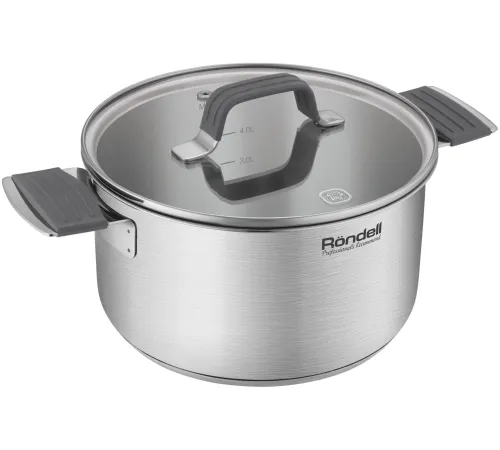 Кастрюля Rondell Normanne RDS-1814 5.1л. d=24см (с крышкой) стальной Кастрюля Rondell Normanne RDS-1814 5.1л. d=24см (с крышкой) стальной