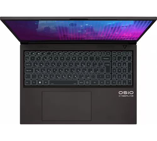 Ноутбук Osio CyberLine C160i-002 Core i5 12600H 16Gb SSD512Gb NVIDIA GeForce RTX4050 6Gb 16" IPS WUXGA (1920x1200) noOS brown WiFi BT Cam 3410mAh
