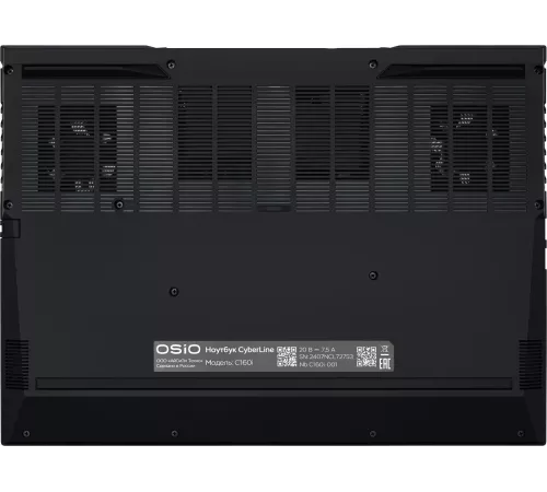 Ноутбук Osio CyberLine C160i-002 Core i5 12600H 16Gb SSD512Gb NVIDIA GeForce RTX4050 6Gb 16" IPS WUXGA (1920x1200) noOS brown WiFi BT Cam 3410mAh