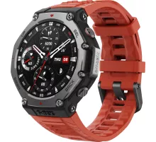 Смарт-часы Amazfit T-Rex 3 A2323 48.5мм 1.5" AMOLED корп.темно-серый рем.красный разм.брасл.:145-210мм (1746757)