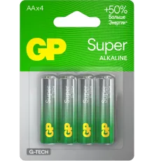Батарея GP Super 15AA21-2CRSBC4 AA (4шт) блистер