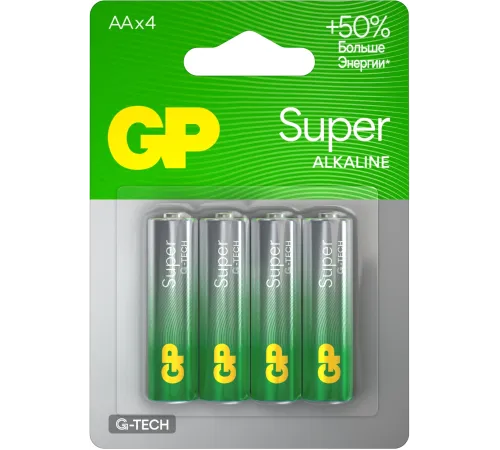 Батарея GP Super 15AA21-2CRSBC4 AA (4шт) блистер
