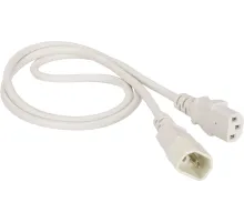 Шнур питания Lanmaster LAN-PP13/14-1.5-WH C13-С14 проводник.:3x0.75мм2 1.5м 220В 10А белый