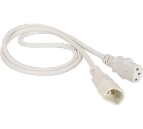 Шнур питания Lanmaster LAN-PP13/14-1.5-WH C13-С14 проводник.:3x0.75мм2 1.5м 220В 10А белый