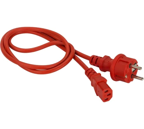 Шнур питания Lanmaster LAN-PP13/SH-10-RD C13-Schuko проводник.:3x0.75мм2 10м 220В 10А красный