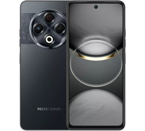 Смартфон Tecno Spark 30 256Gb 8Gb черный моноблок 3G 4G 2Sim 6.78" 1080x2436 Android 14 64Mpix 802.11 a/b/g/n/ac NFC GPS GSM900/1800 GSM1900 TouchSc Protect VidConf FM A-GPS microSD max1024Gb