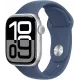 Смарт-часы Apple Watch Series 10 A2997 42мм OLED корп.серебристый Sport Band рем.синий разм.брасл.:S/M (MWWA3LW/A)