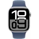 Смарт-часы Apple Watch Series 10 A2997 42мм OLED корп.серебристый Sport Band рем.синий разм.брасл.:S/M (MWWA3LW/A)