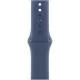 Смарт-часы Apple Watch Series 10 A2997 42мм OLED корп.серебристый Sport Band рем.синий разм.брасл.:S/M (MWWA3LW/A)
